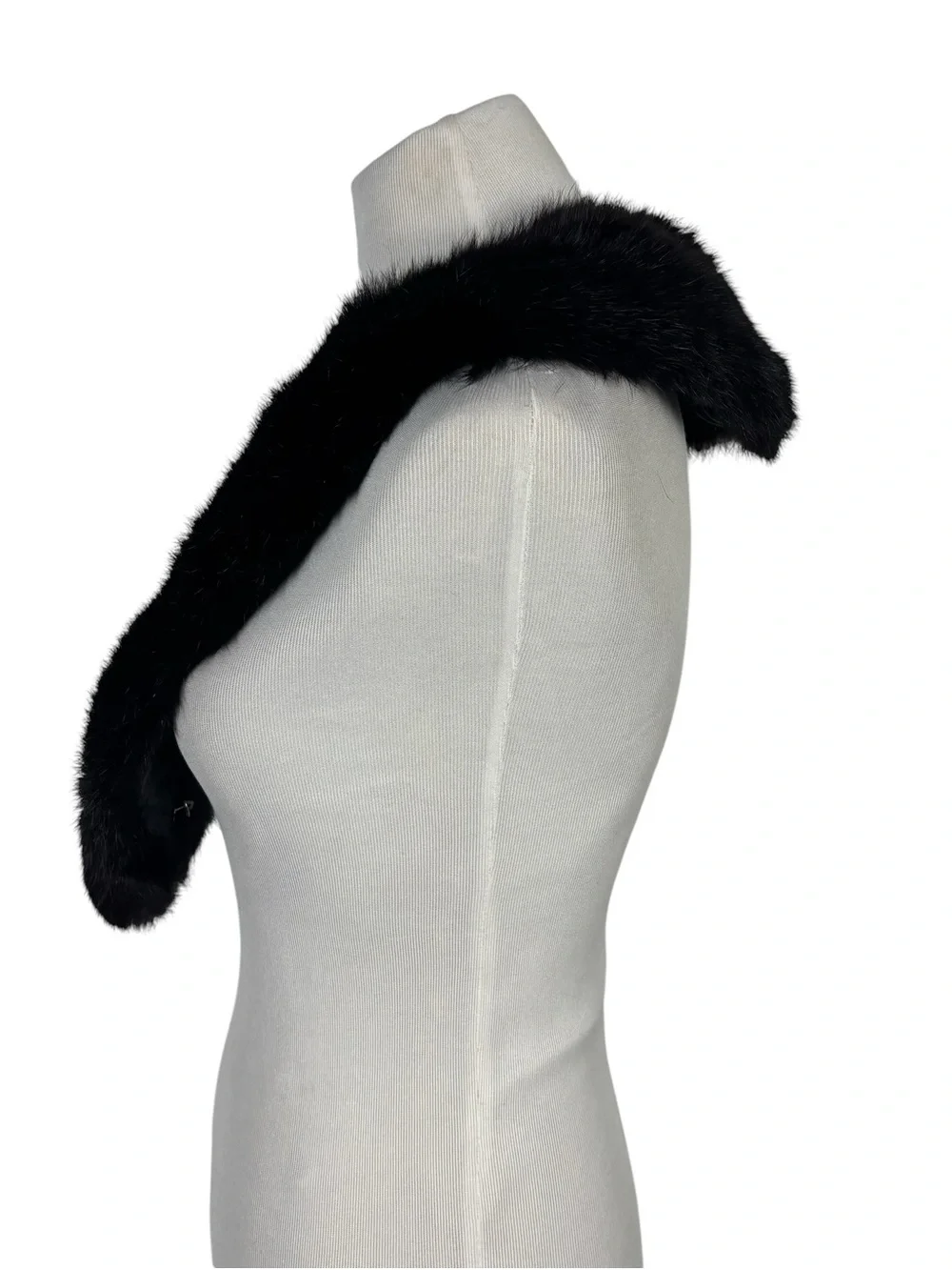 Dark Brown/Black Mink? Vintage Genuine Fur Retro Collar Scarf Add